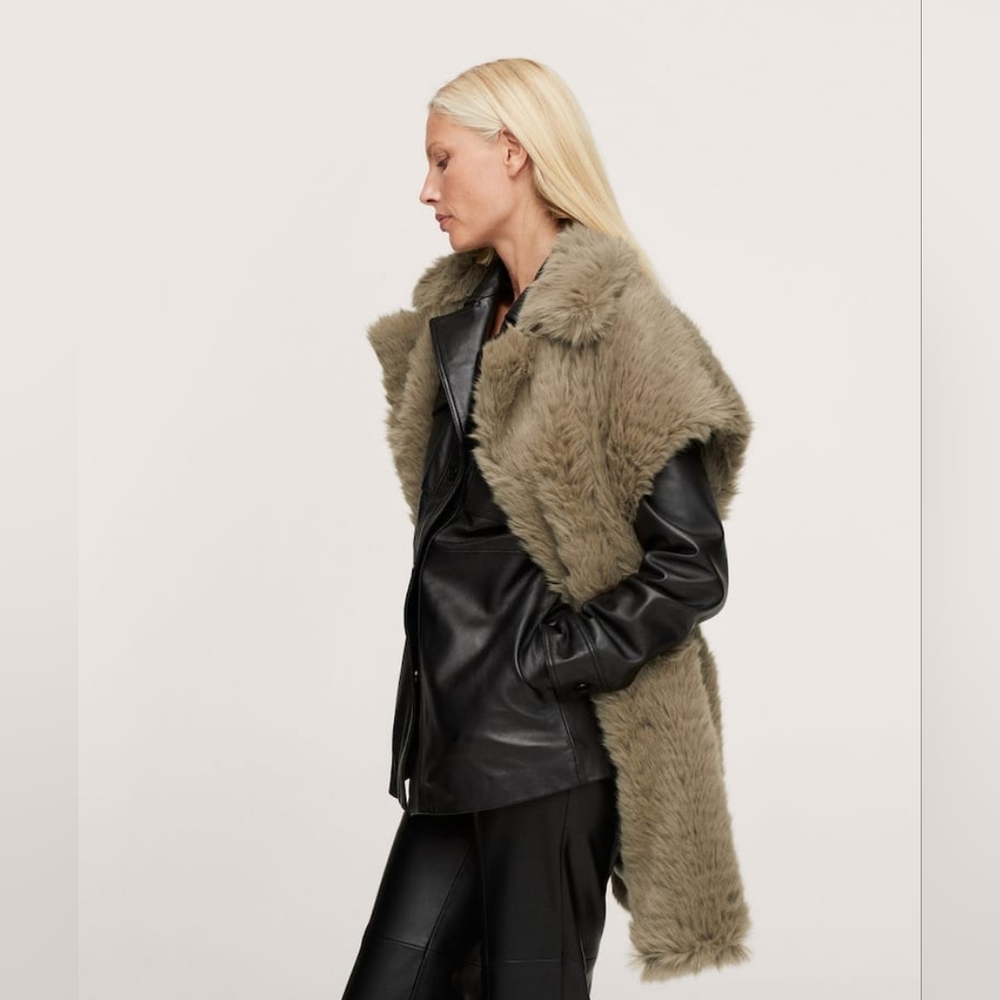 MANGO Faux fur vest - Picture 4 of 9